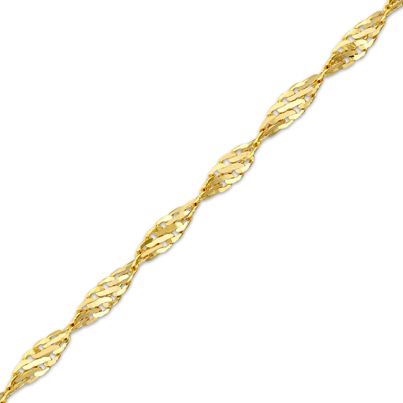 Main Image 2 of Dorica Chain Anklet Solid 10K Yellow Gold 10&quot;