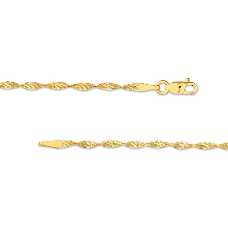 Main Image 3 of Dorica Chain Anklet Solid 10K Yellow Gold 10&quot;