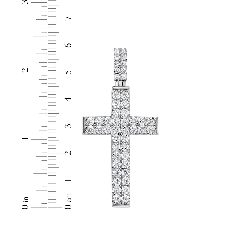 Main Image 4 of KAY Lab-Grown Diamonds Cross Charm 4 ct tw 10K White Gold