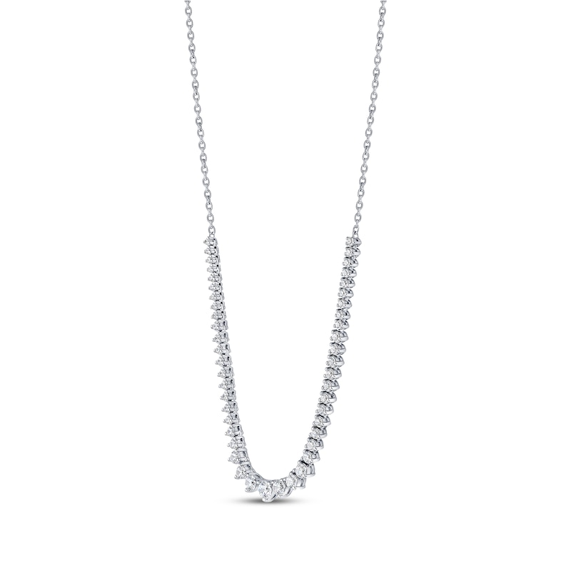 Main Image 2 of KAY Lab-Grown Diamonds Riviera Necklace 1 ct tw 10K White Gold 17&quot;