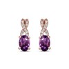 Thumbnail Image 2 of Amethyst & Diamond Earrings 1/15 ct tw 10K Rose Gold