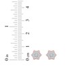 Thumbnail Image 5 of Multi-Diamond Curved Hexagon Stud Earrings 1/6 ct tw 10K Rose Gold