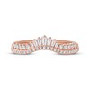 Thumbnail Image 3 of Now + Forever Baguette & Round-Cut Diamond Contour Wedding Band 1/3 ct tw 14K Rose Gold