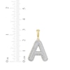 Thumbnail Image 3 of Diamond Puff Letter A Initial Charm 1/3 ct tw 10K Yellow Gold
