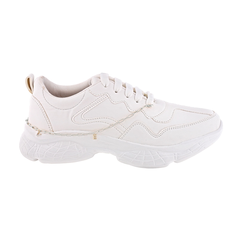 Main Image 4 of Sneaker Bling Diamond Accent &quot;Love&quot; Heel Chain Sterling Silver & 10K Yellow Gold