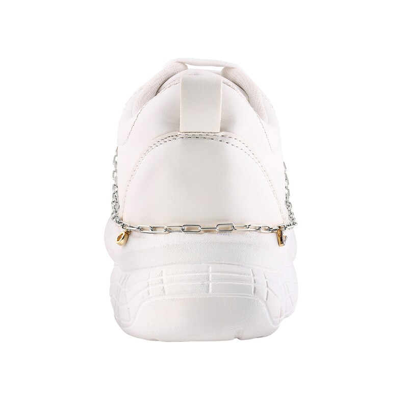 Main Image 5 of Sneaker Bling Diamond Accent &quot;Love&quot; Heel Chain Sterling Silver & 10K Yellow Gold