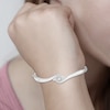 Thumbnail Image 2 of Unstoppable Love Diamond Bypass Bangle Bracelet 1/6 ct tw Sterling Silver