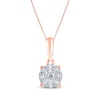 Thumbnail Image 1 of Multi-Diamond Circle Necklace 1/10 ct tw 10K Rose Gold 18&quot;