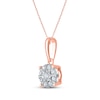 Thumbnail Image 2 of Multi-Diamond Circle Necklace 1/10 ct tw 10K Rose Gold 18&quot;