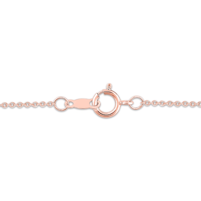 Main Image 3 of Multi-Diamond Circle Necklace 1/10 ct tw 10K Rose Gold 18&quot;