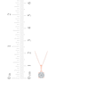 Thumbnail Image 4 of Multi-Diamond Circle Necklace 1/10 ct tw 10K Rose Gold 18&quot;