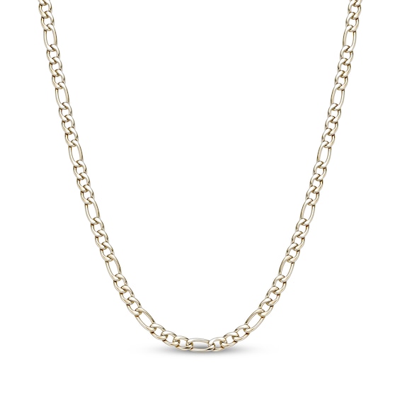 Figaro Chain Necklace 6mm Yellow Ion-Plated Solid Stainless Steel 30"