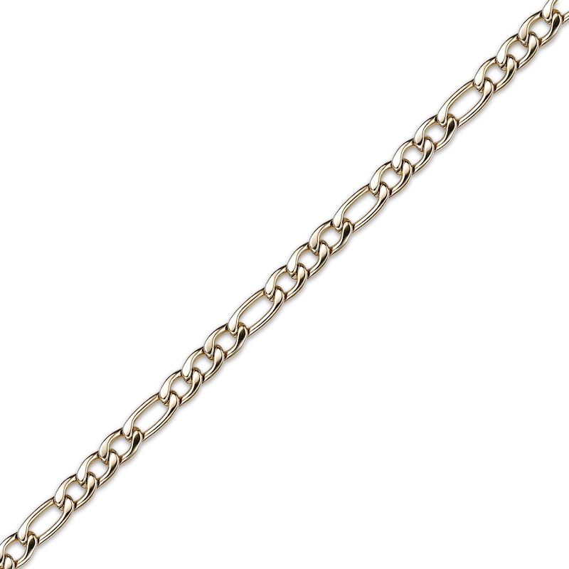 Main Image 2 of Figaro Chain Necklace 6mm Yellow Ion-Plated Solid Stainless Steel 30"