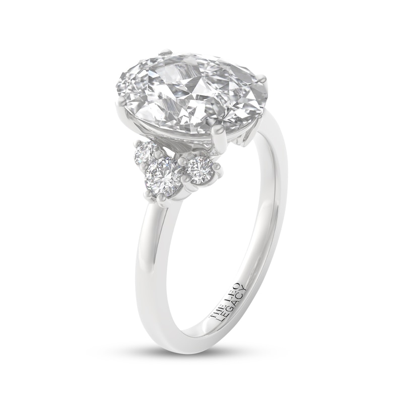 Main Image 2 of THE LEO Legacy Lab-Grown Diamond Oval-Cut Engagement Ring 3-3/8 ct tw 14K White Gold