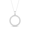Thumbnail Image 1 of Diamond Circle Necklace 1/4 ct tw 10K White Gold 18"