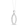 Thumbnail Image 2 of Diamond Circle Necklace 1/4 ct tw 10K White Gold 18"