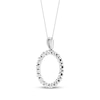 Thumbnail Image 3 of Diamond Circle Necklace 1/4 ct tw 10K White Gold 18"