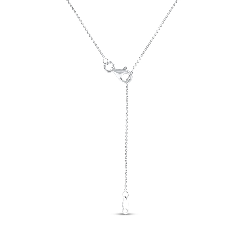 Main Image 4 of Diamond Circle Necklace 1/4 ct tw 10K White Gold 18"