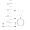 Thumbnail Image 7 of Diamond Circle Necklace 1/4 ct tw 10K White Gold 18"