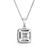 Thumbnail Image 3 of Blue & White Multi-Diamond Necklace 1/3 ct tw Sterling Silver 18&quot;