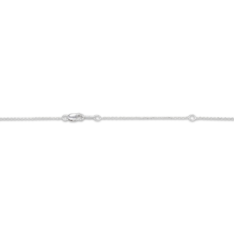 Main Image 4 of Blue & White Multi-Diamond Necklace 1/3 ct tw Sterling Silver 18&quot;