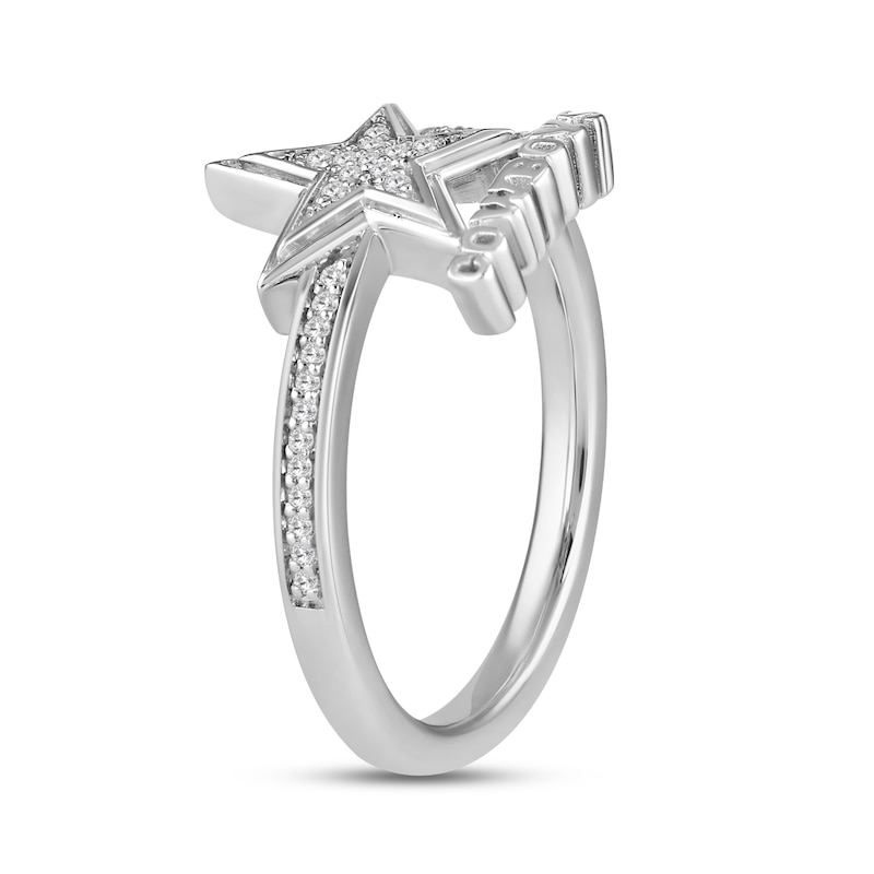 Main Image 5 of True Fans Dallas Cowboys 1/15 ct tw Diamond Ring Sterling Silver
