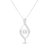 Thumbnail Image 1 of Unstoppable Love Lab-Grown Diamond Swirl Frame Necklace 1/2 ct tw 10K White Gold 18"