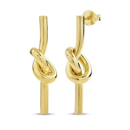 Knot Stud Earrings 10K Yellow Gold