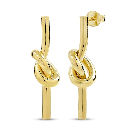 Knot Stud Earrings 10K Yellow Gold