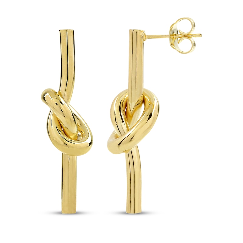 Main Image 3 of Knot Stud Earrings 10K Yellow Gold
