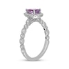 Thumbnail Image 2 of Neil Lane Pear-Shaped Purple Quartz & Diamond Halo Engagement Ring 1/4 ct tw 14K White Gold