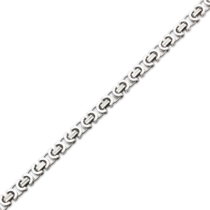 Main Image 2 of 5.1mm Byzantine Chain Necklace Solid Sterling Silver 22"