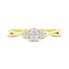 Thumbnail Image 3 of Memories Moments Magic Oval-Cut Diamond Three-Stone Engagement Ring 1/2 ct tw 10K Yellow Gold