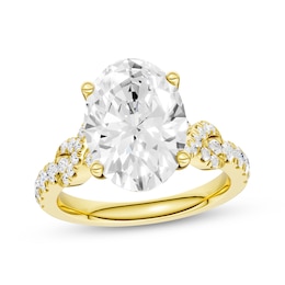 Now + Forever Lab-Grown Diamonds Oval-Cut Infinity Twist Engagement Ring 4-1/2 ct tw 14K Yellow Gold