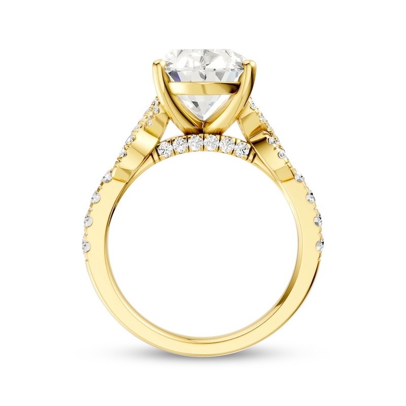 Main Image 3 of Now + Forever Lab-Grown Diamonds Oval-Cut Infinity Twist Engagement Ring 4-1/2 ct tw 14K Yellow Gold