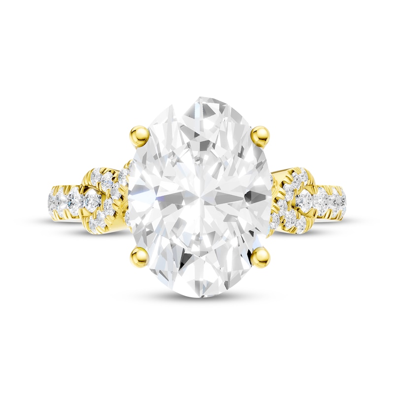 Main Image 4 of Now + Forever Lab-Grown Diamonds Oval-Cut Infinity Twist Engagement Ring 4-1/2 ct tw 14K Yellow Gold