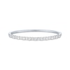 Thumbnail Image 1 of Round & Emerald-Cut White Lab-Created Sapphire Bangle Bracelet Sterling Silver