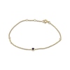 Thumbnail Image 1 of STUDIO BY KAY Blue & White Lab-Created Sapphire Bezel-Set Bracelet 24K Yellow Gold Vermeil Sterling Silver 7.5"