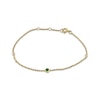 Thumbnail Image 1 of STUDIO BY KAY Lab-Created Emerald & White Lab-Created Sapphire Bezel-Set Bracelet 24K Yellow Gold Vermeil Sterling Silver 7.5"