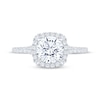 Thumbnail Image 3 of Now + Forever Lab-Grown Diamonds Round-Cut Cushion Halo Engagement Ring 2 ct tw 14K White Gold