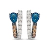 Thumbnail Image 2 of Le Vian Good Karma Pear-Shaped Blue Topaz Hoop Earrings 5/8 ct tw Diamonds 14K Vanilla Gold