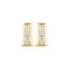 Thumbnail Image 2 of STUDIO BY KAY Baguette-Cut Lab-Grown Diamond Tapered Bar Stud Earrings 1/4 ct tw 24K Yellow Gold Vermeil Sterling Silver