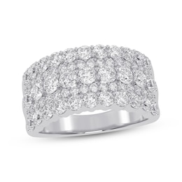 Now + Forever Lab-Grown Diamonds Five-Row Anniversary Ring 2 ct tw 14K White Gold
