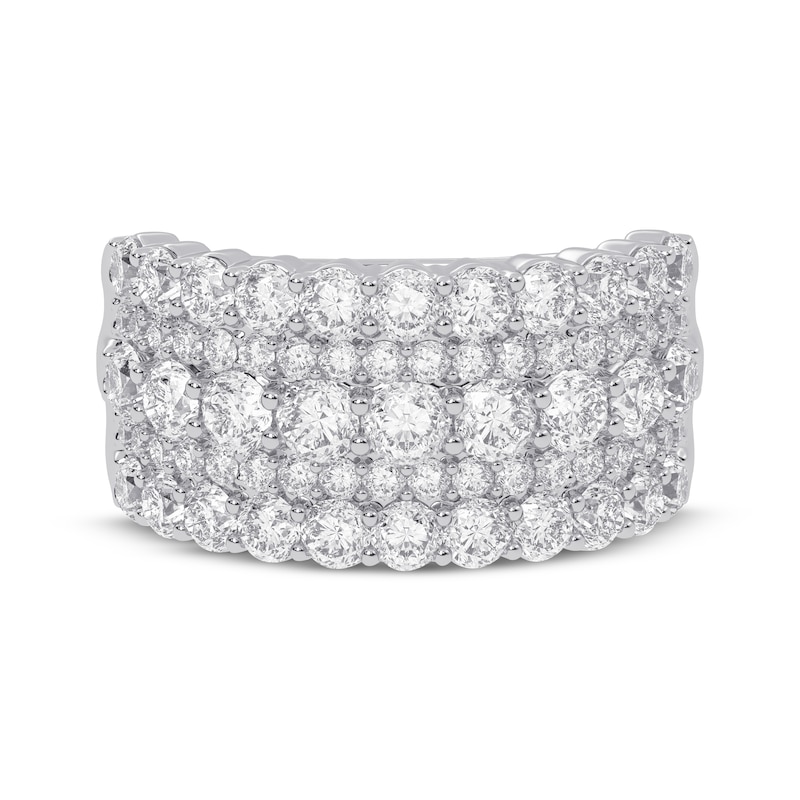 Main Image 3 of Now + Forever Lab-Grown Diamonds Five-Row Anniversary Ring 2 ct tw 14K White Gold