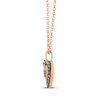 Thumbnail Image 2 of Le Vian Diamond Heart Necklace 1/2 ct tw 14K Strawberry Gold 19"