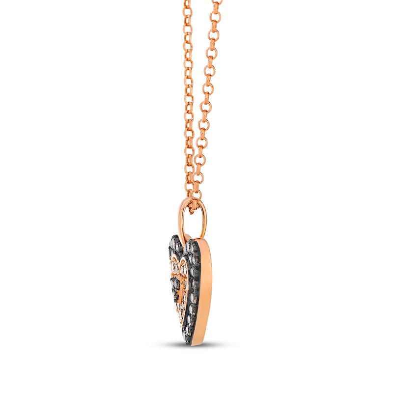 Main Image 2 of Le Vian Diamond Heart Necklace 1/2 ct tw 14K Strawberry Gold 19"
