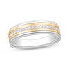 Thumbnail Image 1 of Now + Forever Men's Diamond Wedding Band 1/4 ct tw 10K Two-Tone Gold