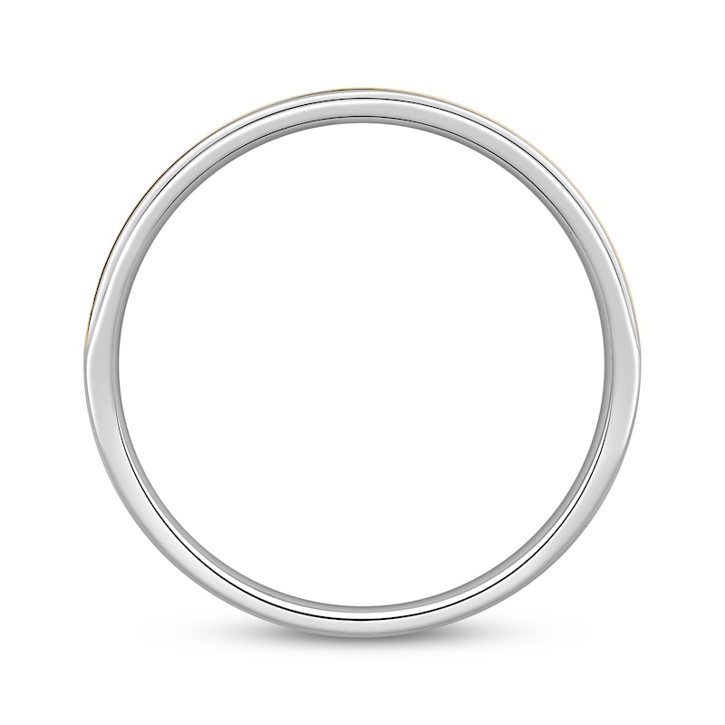 Main Image 2 of Now + Forever Men's Diamond Wedding Band 1/4 ct tw 10K Two-Tone Gold