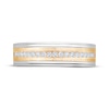 Thumbnail Image 3 of Now + Forever Men's Diamond Wedding Band 1/4 ct tw 10K Two-Tone Gold