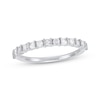 Thumbnail Image 1 of Now + Forever Round & Baguette-Cut Diamond Anniversary Ring 1/3 ct tw 14K White Gold